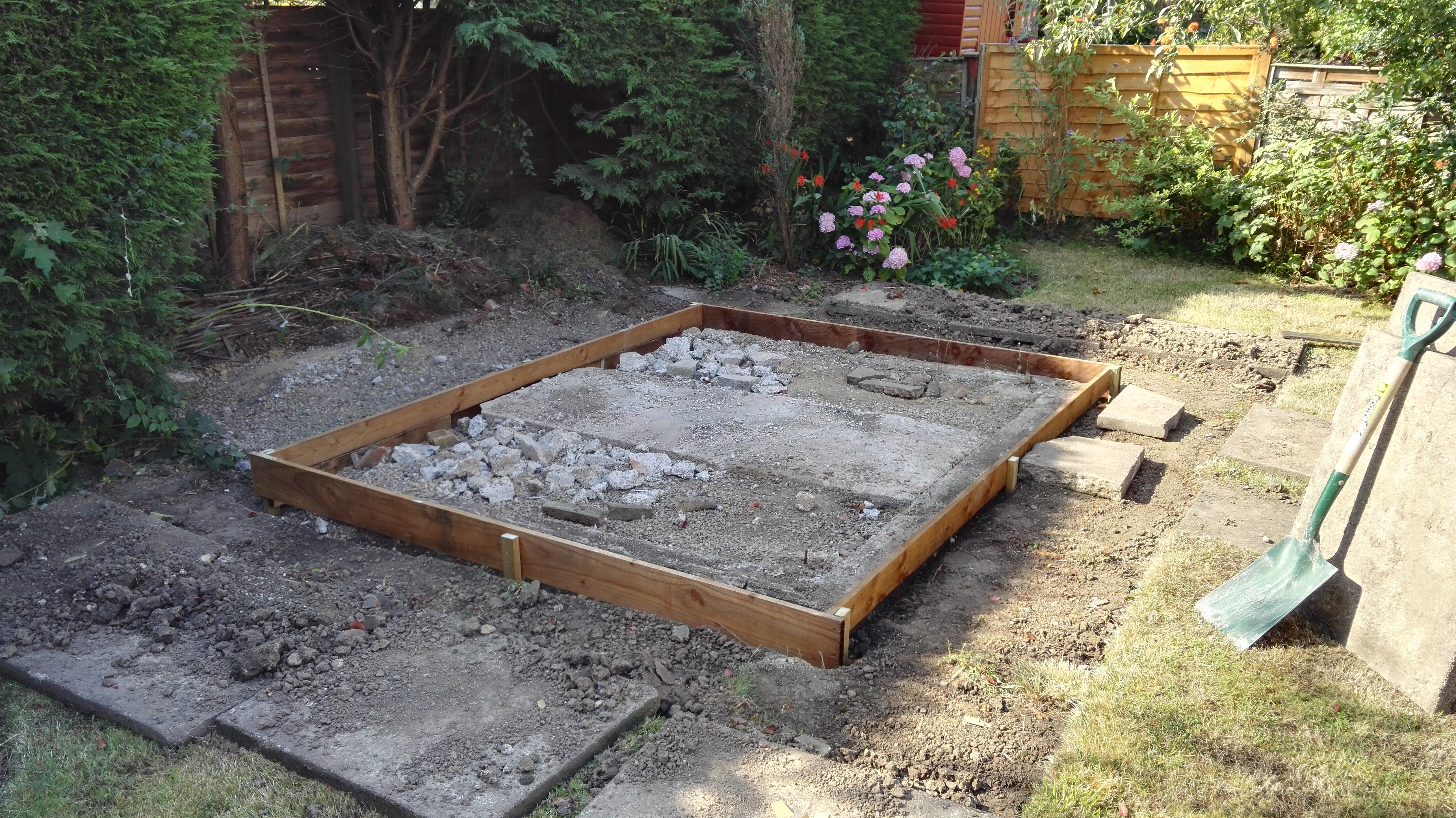 Making A Concrete Base For New Shed Ashtons Handyman Property Services